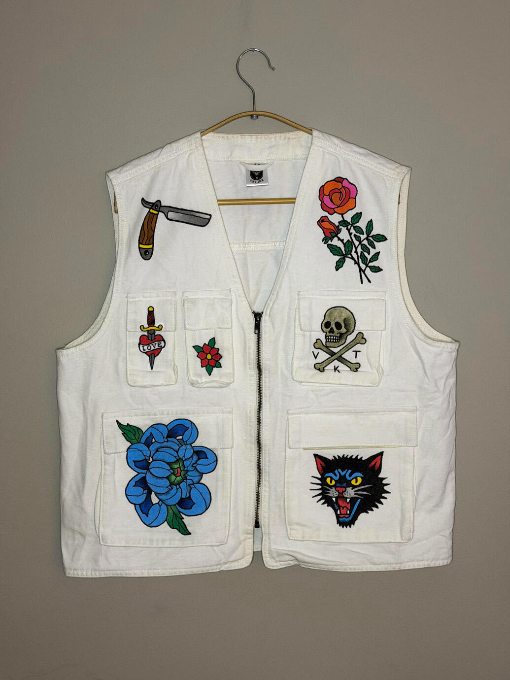 Hand Painted Custom Art Vest #1